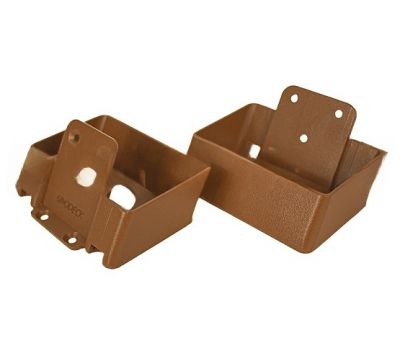 Крепление перил из алюминия наклонное Орех от производителя GardenParkett по цене 600 р Крепление перил из алюминия наклонное Орех от производителя GardenParkett по цене 600 р