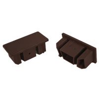 Заглушка торцевая из алюминия для перил Венге Заглушка торцевая из алюминия для перил Венге