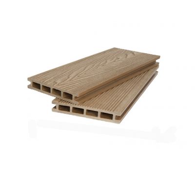 Террасная доска ДПК 3D+вельвет пустотелая двухсторонняя Песочный от производителя  Polivan Group по цене 730 р
