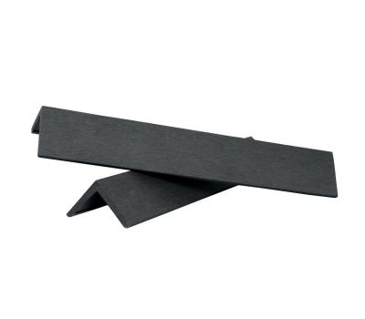 Уголок шлифованный из ДПК завершающий Чёрный от производителя  Polivan Group по цене 230 р