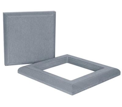 Комплект крышка и юбка из ДПК для столба Серый от производителя  Polivan Group по цене 1 320 р