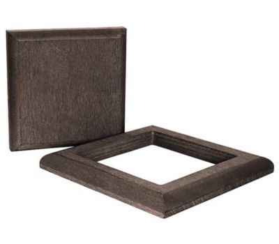 Комплект крышка и юбка из ДПК для столба Темно-коричневый от производителя  Polivan Group по цене 1 320 р