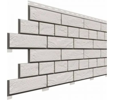 Цокольный сайдинг коллекция Кирпич Славянка - Белый от производителя  Доломит по цене 480 р