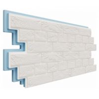 Фасадная термопанель Венецианский кирпич 40 мм - Белоснежный