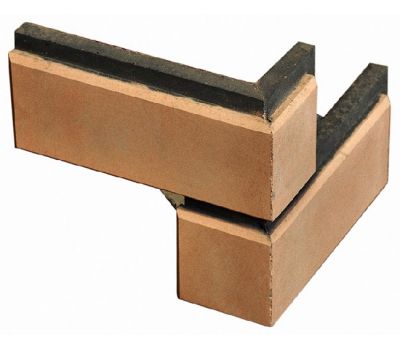 Угловой элемент «Гладкий кирпич с фаской» от производителя «Кирисс Фасад» по цене 290 р Угловой элемент «Гладкий кирпич с фаской» от производителя «Кирисс Фасад» по цене 290 р