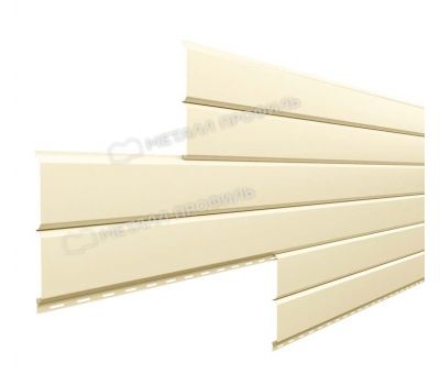 Металлический сайдинг Lбрус-15х240 (ПЭ-01-1015-0.45) Светлая слоновая кость от производителя  Металл Профиль по цене 1 550 р