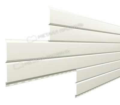 Металлический сайдинг Lбрус-15х240 (ПЭ-01-9002-0.5) Серо-белый от производителя  Металл Профиль по цене 1 550 р