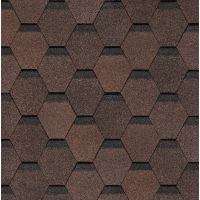 Гибкая черепица Шестигранник Коричневый
