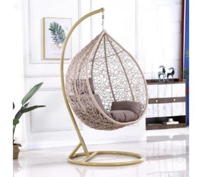 Подвесное кресло из искусственного ротанга AFM-169A-XLB Beige от производителя  Afina по цене 17 900 р