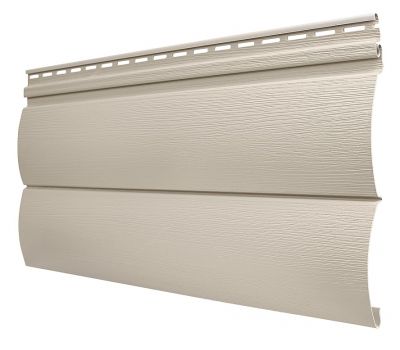 Виниловый сайдинг - Оцилиндрованный брус двойной (под бревно), Бежевый от производителя  Tecos по цене 508 р