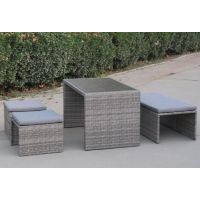 Трансформер-Диван плетеный из иск. ротанга S330G-W78 Grey